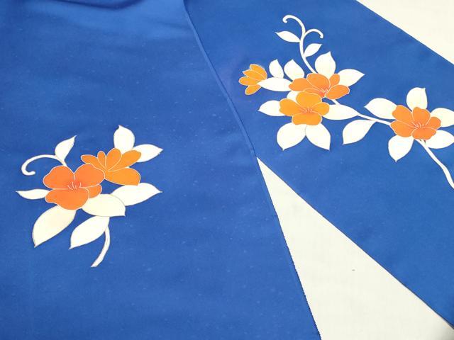 平和屋着物▼付下げ　反物　着尺　刺繍　花唐草文　金彩　逸品　未使用　DABJ4649zy