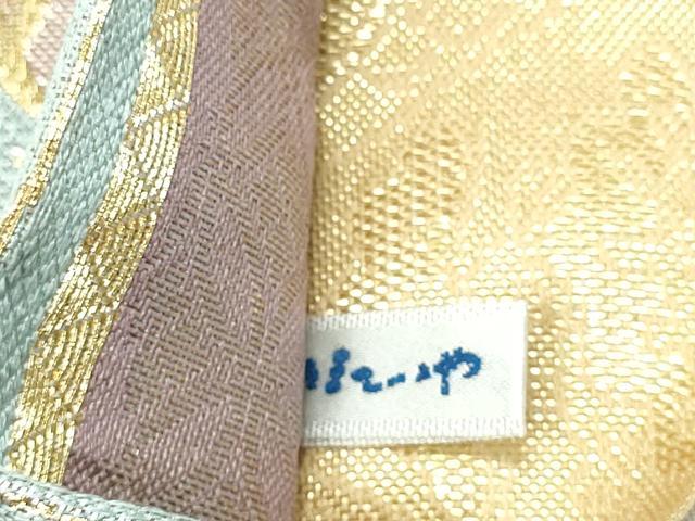 平和屋着物●両面　両方向　全通柄袋帯　唐織　典雅王朝装束文　道長取有職文　金糸　ほていや扱い　正絹　逸品　CABL5100hy