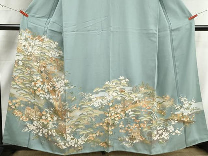 平和屋着物■豪華色留袖　風景人物花松文　暈し染め　金彩　正絹　逸品　DABJ5230qa