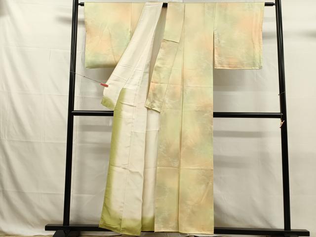 平和屋着物■上質な小紋　枝花文　暈し染め　正絹　逸品　DABJ4370cd