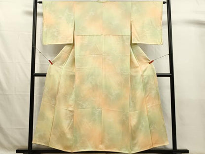平和屋着物■上質な小紋　枝花文　暈し染め　正絹　逸品　DABJ4370cd