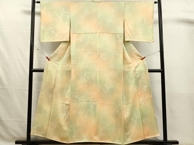 平和屋着物■上質な小紋　枝花文　暈し染め　正絹　逸品　DABJ4370cd
