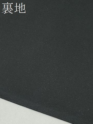 平和屋着物●六通柄袋帯　唐織　舞桜文　黒地　銀糸　正絹　逸品　CABL5098hy