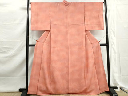 平和屋着物■上質な小紋　作家物　霞文　暈し染め　鬼しぼ縮緬　正絹　逸品　DABJ5295qa