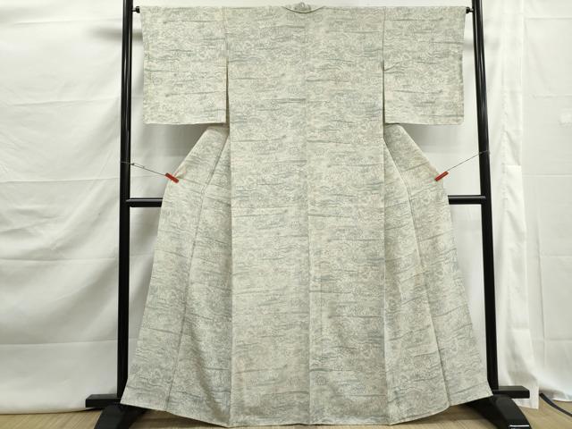 平和屋着物■上質な小紋　風景花文　正絹　逸品　DABJ5300qa