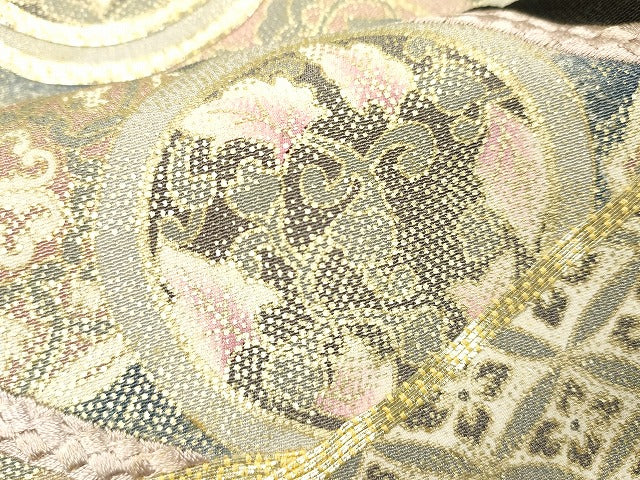 平和屋着物■豪華黒留袖　駒刺繍　花丸文　金彩　正絹　逸品　DABJ4394cd