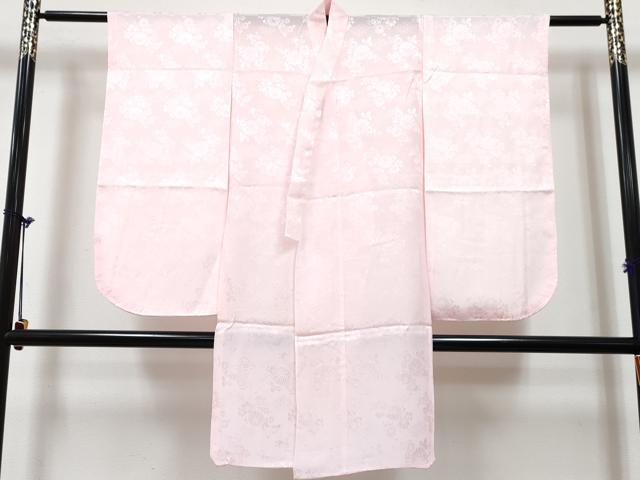 平和屋着物[]七五三　女の子　７歳　祝着　四つ身　襦袢(無双仕立て)セット　駒刺繍　橘笹竹梅花文　暈し染め　金彩　逸品　DABG3405ma