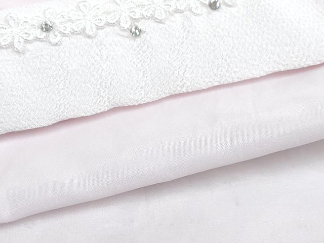 平和屋着物[]七五三　mezzo piano　メゾピアノ　女の子　７歳　祝着　四つ身　襦袢(単衣)セット　薔薇　金彩　洗える着物　DABG3379ma