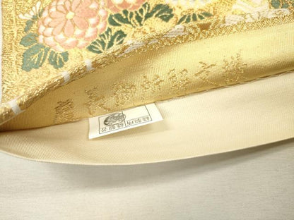 平和屋着物▼六通柄袋帯　慶長御所解文様　金糸　正絹　逸品　DABI7938fe