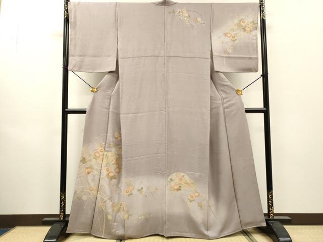 平和屋着物▼中国三大刺繍　スワトウ刺繍　汕頭刺繍　相良刺繍　蘇州刺繍　総刺繍　訪問着　地紙飛鶴花文　暈し染　正絹　逸品　DABI7999fe