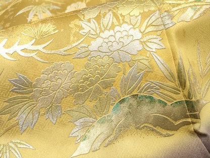 平和屋着物▼豪華色留袖　風景菊松文　暈し染　金銀彩　正絹　逸品　DABI8000fe