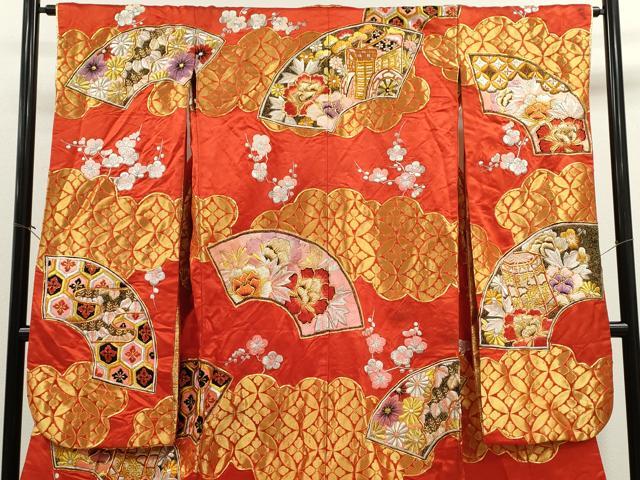 平和屋本店●色打掛　お引きずり　和装　婚礼　結婚式　花嫁　神社挙式　駒刺繍　地紙重ね吉祥花文　金銀糸　逸品　CABL8054ze