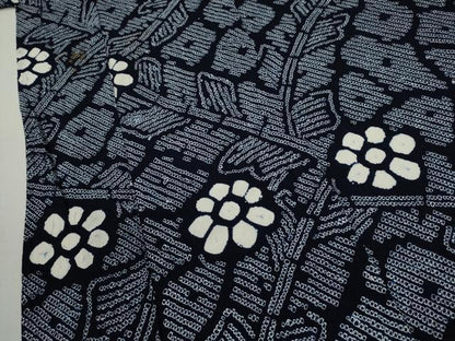 平和屋着物∴夏物　浴衣　有松鳴海絞り　枝花文　綿　逸品　CABL8035ze