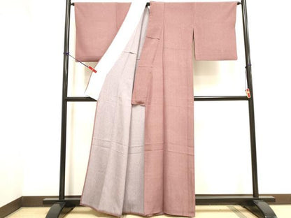 平和屋着物▽江戸小紋　単衣　両面染　寄せ小紋柄　正絹　逸品　DABJ4449cd