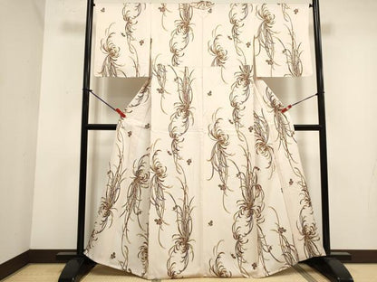 平和屋着物▽上質な小紋　単衣　乱菊　正絹　逸品　DABJ4453cd