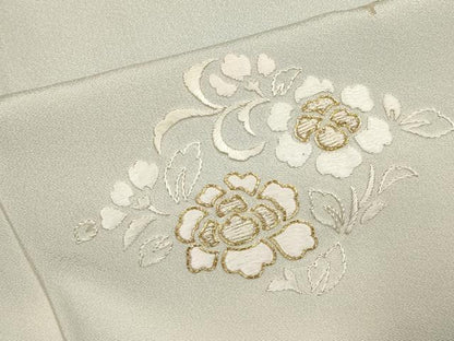 平和屋着物▽訪問着　単衣　駒刺繍　総刺繍　菱文　暈し染め　正絹　逸品　DABJ4451cd