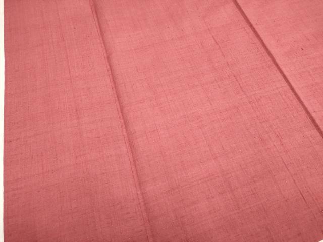 平和屋着物▽結城紬　単衣　今様色　正絹　逸品　DABJ4445cd