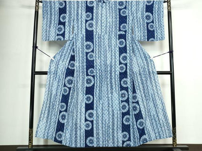 平和屋着物∴夏物　浴衣　蜘蛛絞り　傘　間道　逸品　DABJ4443cd