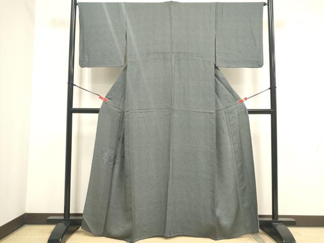 平和屋着物▽江戸小紋　色留訪問着　単衣　鮫小紋柄　草花文　正絹　逸品　DABJ4459cd