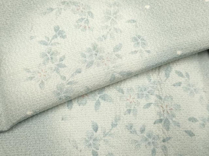 平和屋着物▽上質な小紋　単衣　草花丸文　蛍暈し　正絹　逸品　DABJ4470cd
