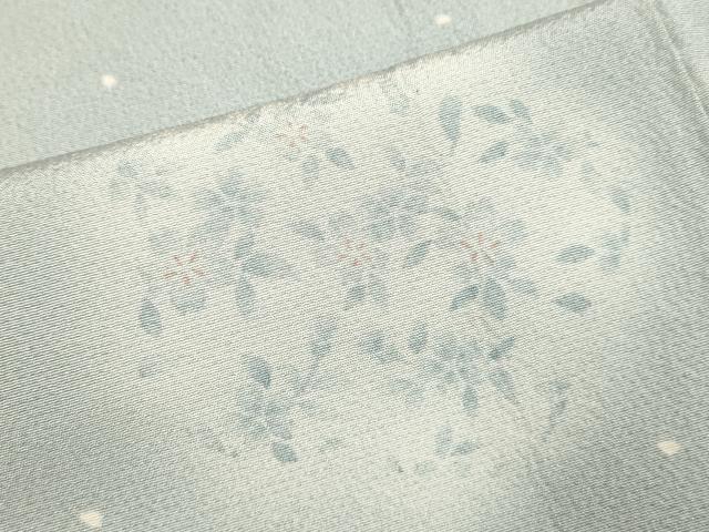 平和屋着物▽上質な小紋　単衣　草花丸文　蛍暈し　正絹　逸品　DABJ4470cd