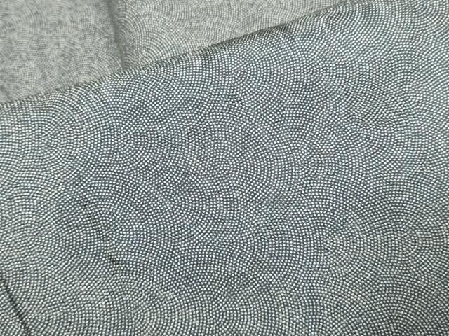 平和屋着物▽江戸小紋　色留訪問着　単衣　鮫小紋柄　草花文　正絹　逸品　DABJ4459cd