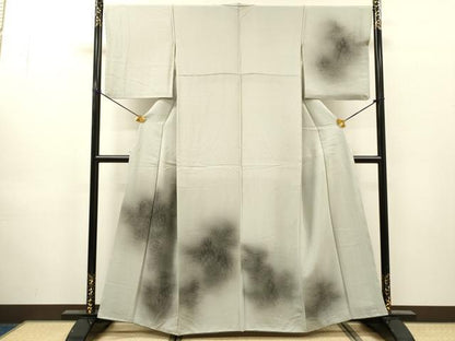 平和屋着物▼訪問着　手描き　樹林文　暈し染　正絹　逸品　DABJ7079fe