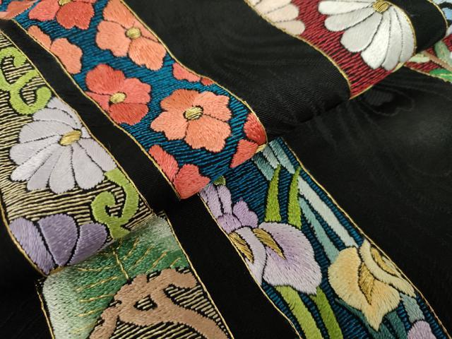 平和屋本店●相良刺繍 手刺繍  お引きずり・お引き摺り・引き振袖 仮絵羽 和装 結婚式 舞妓 芸妓 芸者 衣装 駒刺繍 逸品 AABK8419fw