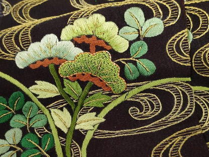 平和屋本店●中国三大刺繍 相良刺繍 手刺繍 お引きずり・お引き摺り・引き振袖 仮絵羽 和装 結婚式 舞妓 芸妓 芸者 衣装 駒刺繍 AABK8418fw