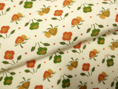 平和屋着物▽上質な小紋　単衣　舞花文　正絹　逸品　未使用　DABJ4512cd
