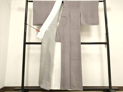 平和屋着物▽小紋師　宍戸陵　江戸小紋　単衣　鮫小紋柄　正絹　逸品　未使用　DABJ4487cd