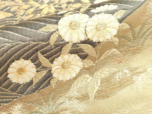 平和屋本店▼六通柄袋帯　唐織　九百錦　山水優彩花文　本金貮重箔　正絹　逸品　DABJ6106sf