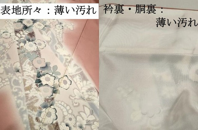 平和屋着物■訪問着　辻が花　藤花房　暈し染め　金銀彩　正絹　逸品　DABJ5369qa