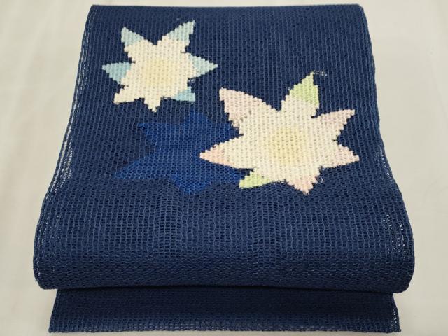 平和屋着物＊夏物　八寸名古屋帯　羅　楓　正絹　逸品　CABL7579fb