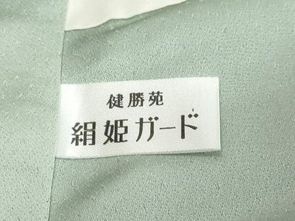 平和屋着物●螺鈿作家　甲斐泰造　色留袖　螺鈿　枝梅文　金彩　銀通し地　健勝苑扱い　正絹　逸品　DABI9828ud