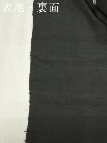 平和屋着物＊夏物　男性　黒紋付き　黒生地　反物　着尺　紗紬　逸品　未使用　DABJ4857zy
