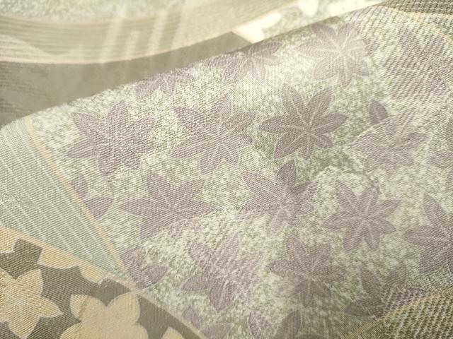 平和屋着物▽上質な小紋　単衣　舞花文　正絹　逸品　DABK1001cd