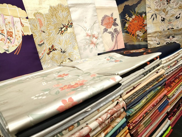 平和屋本店■名古屋帯 まとめて100点 孔雀 花柄 楽器 手描き 刺繍 金彩 金銀糸 など 着用可能多数 未使用品あり 全て正絹 se0007