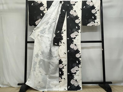 平和屋着物■小紋　草花文　洗える着物　未使用　CABL7206fb