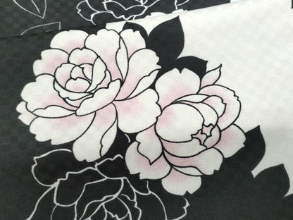 平和屋着物■小紋　草花文　洗える着物　未使用　CABL7206fb