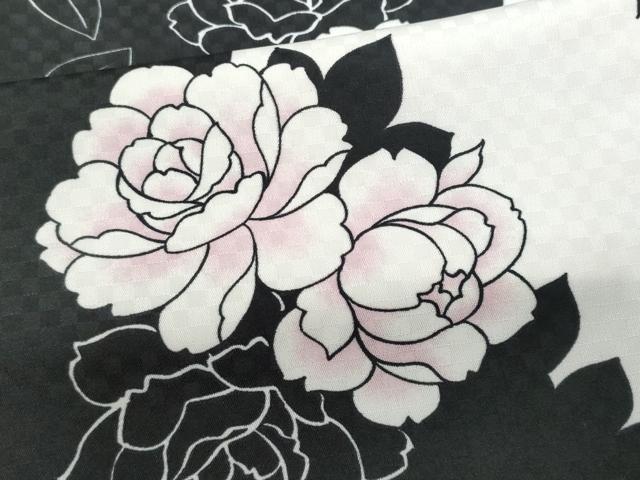 平和屋着物■小紋　草花文　洗える着物　未使用　CABL7206fb