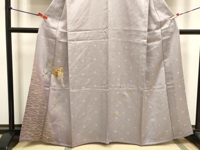 平和屋着物▽訪問着　単衣　藤花房　金彩　DABK1070cd