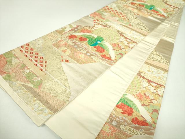 平和屋着物▼六通柄袋帯　唐織　東照宮参内　金糸　正絹　逸品　DABI6815ps