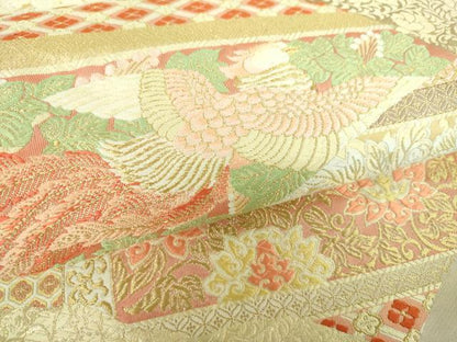 平和屋着物▼六通柄袋帯　唐織　東照宮参内　金糸　正絹　逸品　DABI6815ps