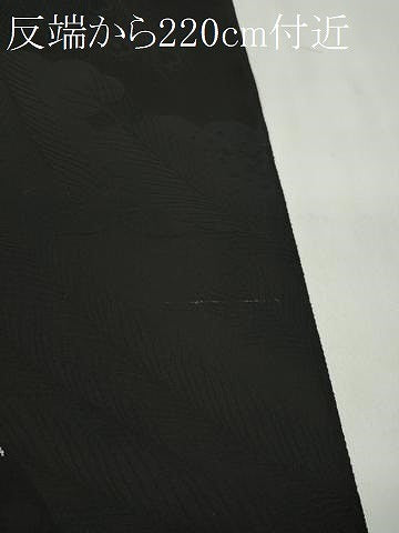 平和屋着物●羽織　反物　寿光織　孔雀吉祥文　金銀糸　黒地　羽尺　逸品　未使用　CABL2677ju