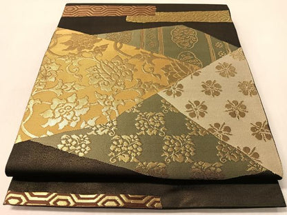 平和屋着物●西陣　川島織物　六通柄　本袋帯　切嵌更紗文　金糸　証紙付き　正絹　逸品　CABM2862vp
