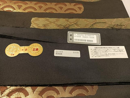 平和屋着物●西陣　川島織物　六通柄　本袋帯　切嵌更紗文　金糸　証紙付き　正絹　逸品　CABM2862vp
