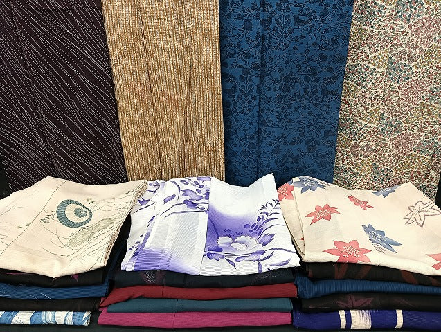 平和屋着物■夏物 小紋 絽 紗 まとめて20点 鳥 花柄 縦絽 暈し染め 銀彩 着用可能多数 全て正絹 mmm1433