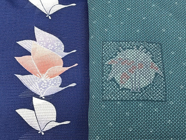 平和屋着物■夏物 小紋 絽 紗 洗える着物 まとめて20点 蝶 松竹梅 花柄 着用可能多数 mmm1427