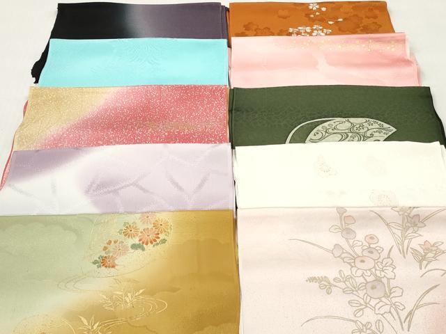 平和屋着物★和装小物　帯揚げ10枚セット　丹後ちりめん　正絹　逸品　DABJ2295xg